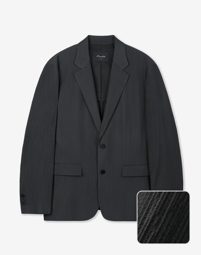 키노시타 바이 티엔지티 Kinoshita Seersucker Jacket (Grey) 그레이 착용컷