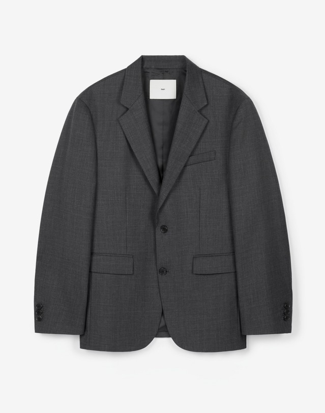 티엔지티 Wool-Blend Comfort Jacket (Charcoal) 그레이 착용컷