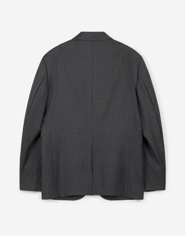 티엔지티 Wool-Blend Comfort Jacket (Charcoal) 그레이 착용컷