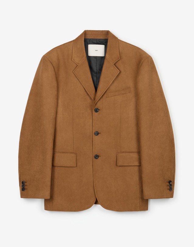 티엔지티 Faux Suede Jacket (Camel Brown) 캐멀 착용컷
