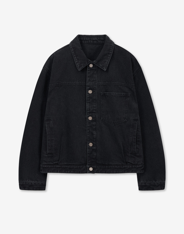티엔지티 Type-1 Denim Jacket (Black) 블랙 착용컷