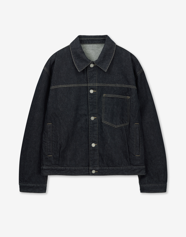 티엔지티 Type-1 Denim Jacket (Raw Indigo) 네이비 착용컷