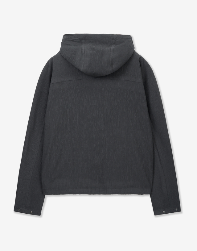 키노시타 바이 티엔지티 Kinoshita Seersucker Hooded Zip-Up (Grey) 그레이 착용컷