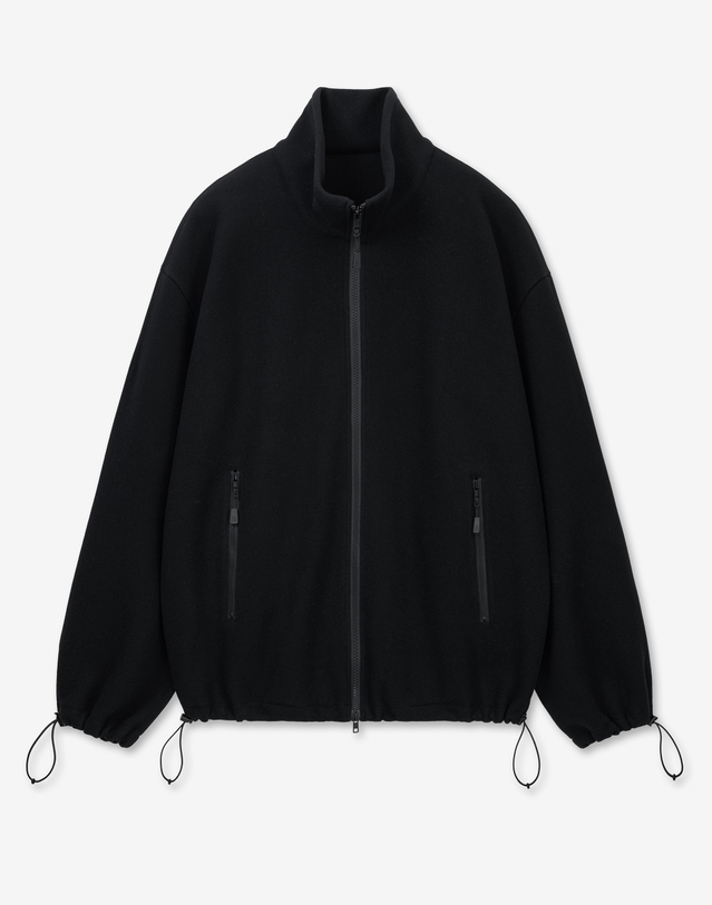 티엔지티 Oversized Fleece Jumper (Black) 블랙 착용컷