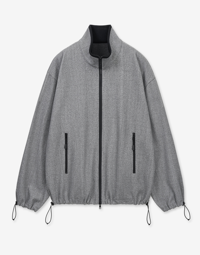 티엔지티 Oversized Fleece Jumper (Grey) 그레이 착용컷