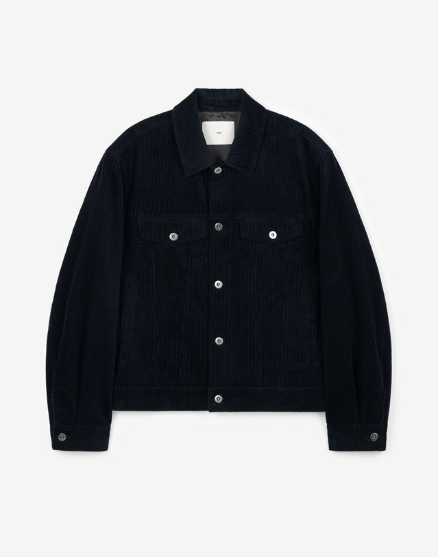 티엔지티 Corduroy Trucker Jacket (Navy) 네이비 착용컷