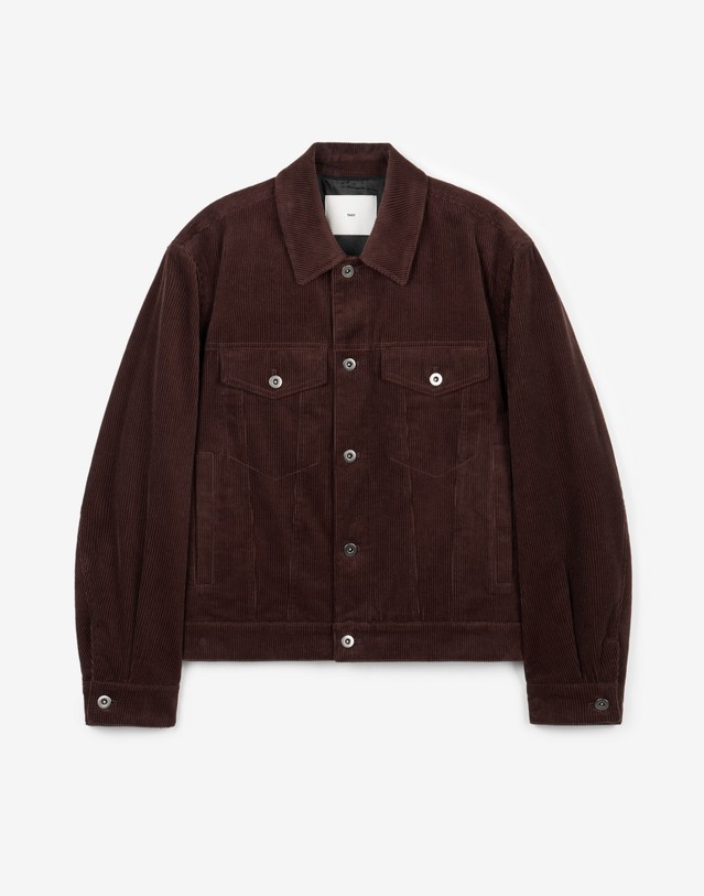 티엔지티 Corduroy Trucker Jacket (Dark Brown) 브라운 착용컷
