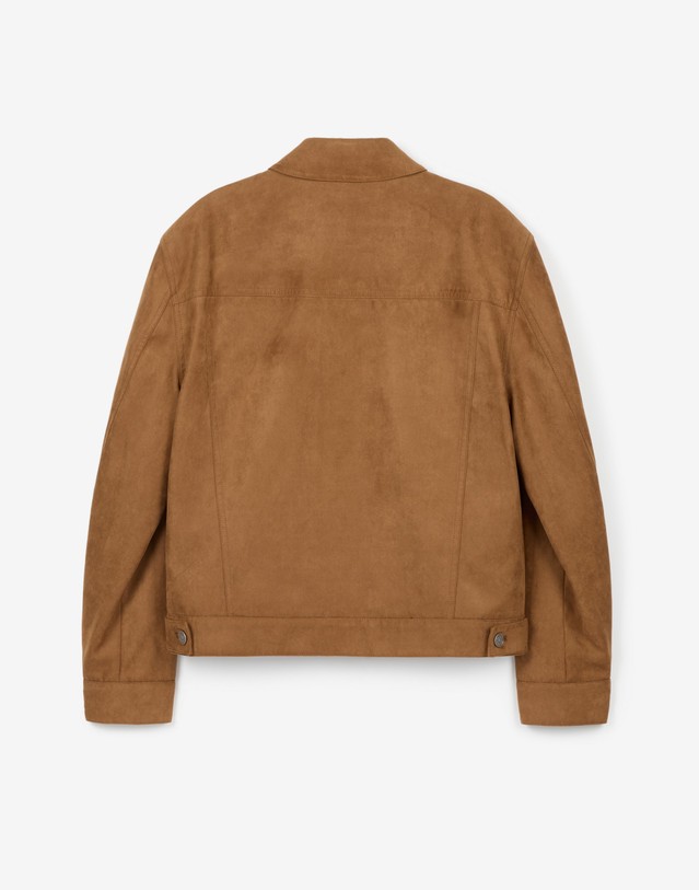 티엔지티 Faux Suede Trucker Jacket (Camel Brown) 캐멀 착용컷