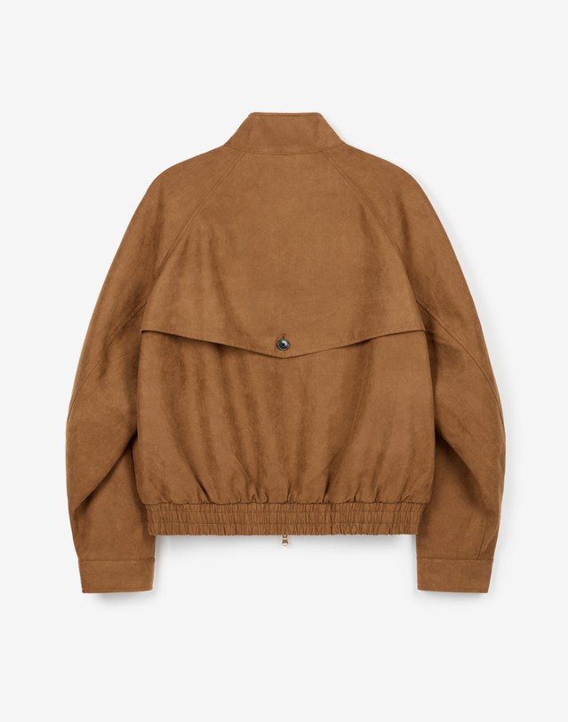 티엔지티 Faux Suede Harrington Jacket (Camel Brown) 캐멀 착용컷