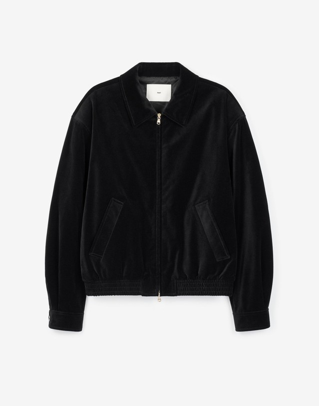 티엔지티 Velvet Blouson (Black) 블랙 착용컷