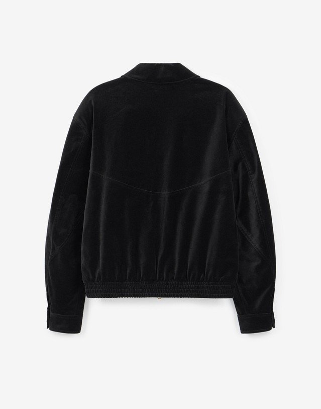 티엔지티 Velvet Blouson (Black) 블랙 착용컷