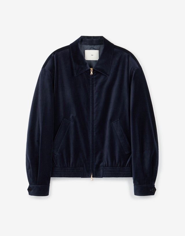 티엔지티 Velvet Blouson (Navy) 네이비 착용컷