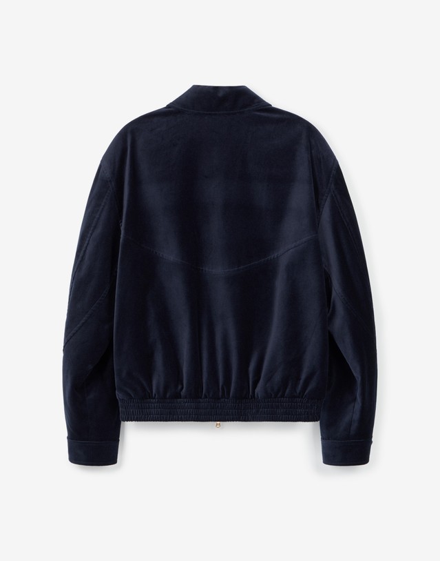 티엔지티 Velvet Blouson (Navy) 네이비 착용컷