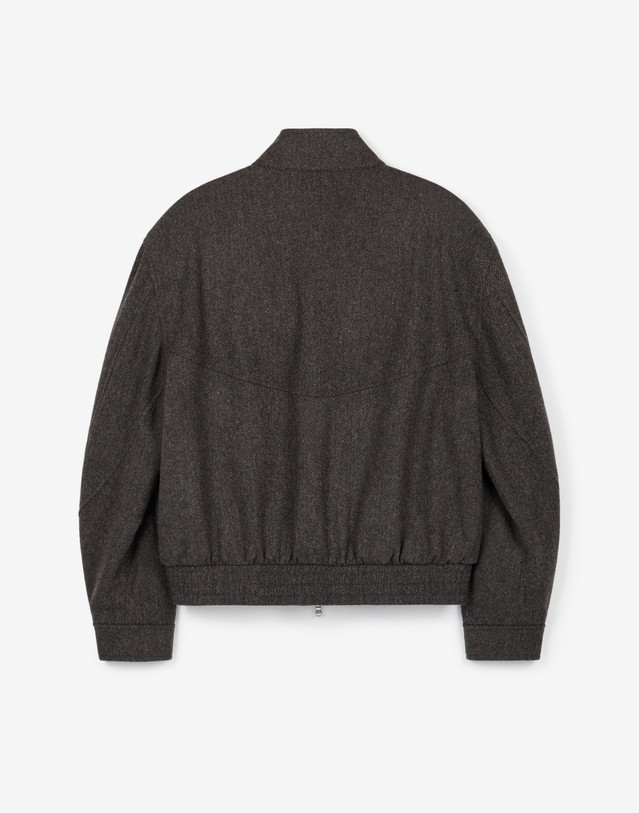 티엔지티 Redford Wool Herringbone Harrington Jacket (Brown) 브라운 착용컷