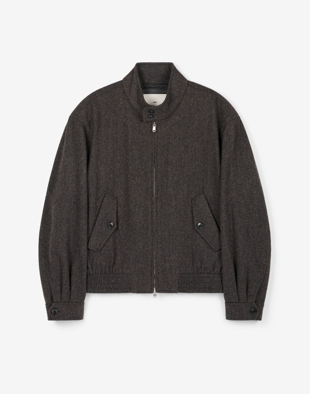 티엔지티 Redford Wool Herringbone Harrington Jacket (Brown) 브라운 상세