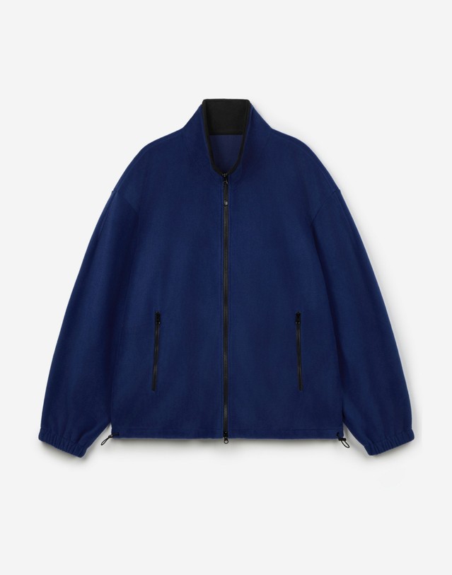티엔지티 [UNI] Koenji Fleece Oversized Zip-Up Jacket (Blue) 블루 착용컷