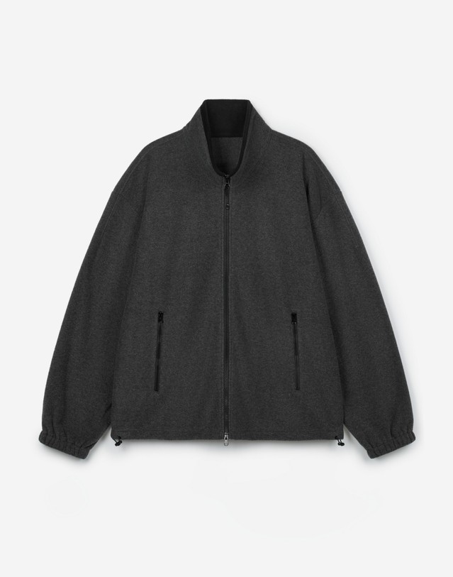 티엔지티 [UNI] Koenji Fleece Oversized Zip-Up Jacket (D.Grey) 차콜 그레이 착용컷