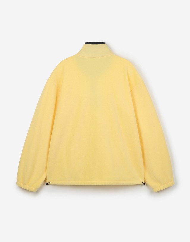 티엔지티 [UNI] Koenji Fleece Oversized Zip-Up Jacket (Butter) 노랑 착용컷