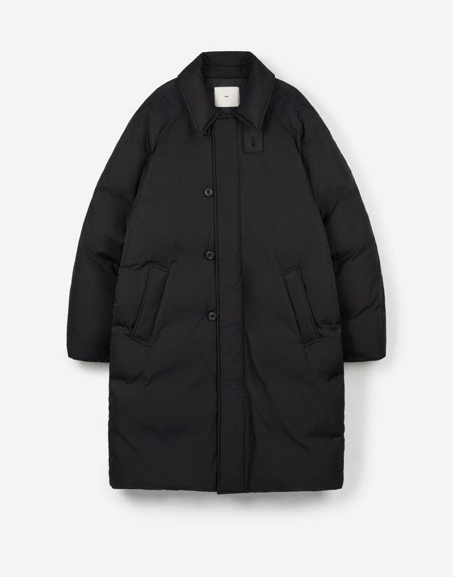티엔지티 European Goose Down Loop-Button Long Jacket (Black) 블랙 상세
