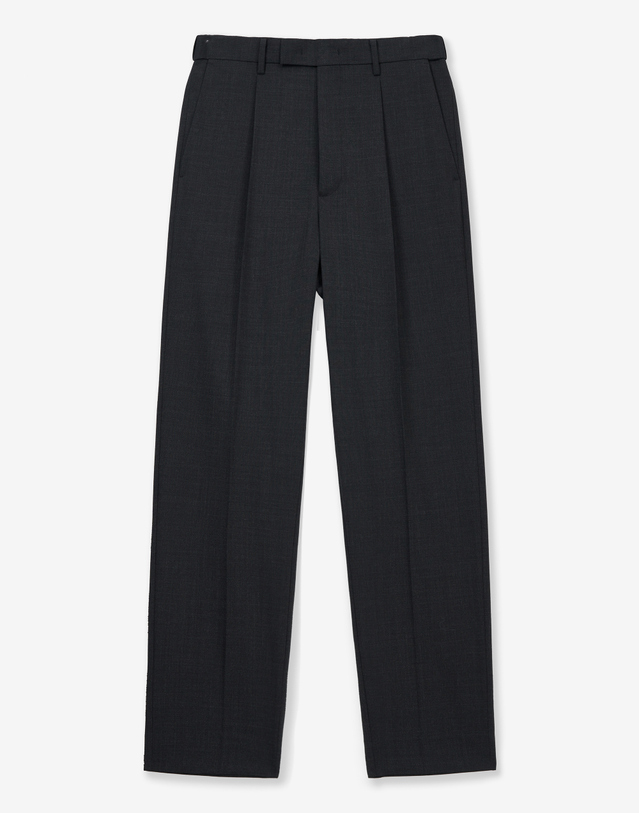 티엔지티 High Wool Blend Comfort Pants (Charcoal) 차콜 그레이 착용컷