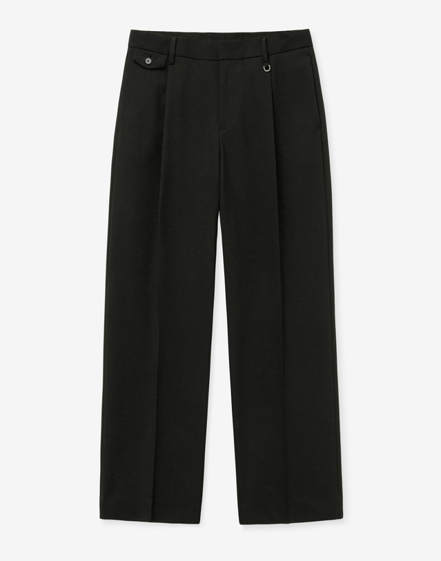 티엔지티 Flap Detail Wide Pants (Black) 블랙 착용컷