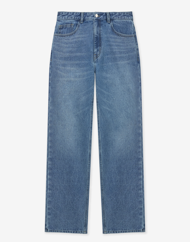 티엔지티 Lot.872 Straight Denim Pants (Washed Blue) 블루 착용컷