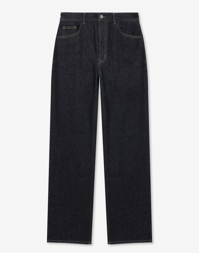 티엔지티 Lot.872 Straight Denim Pants (Raw Indigo) 네이비 착용컷