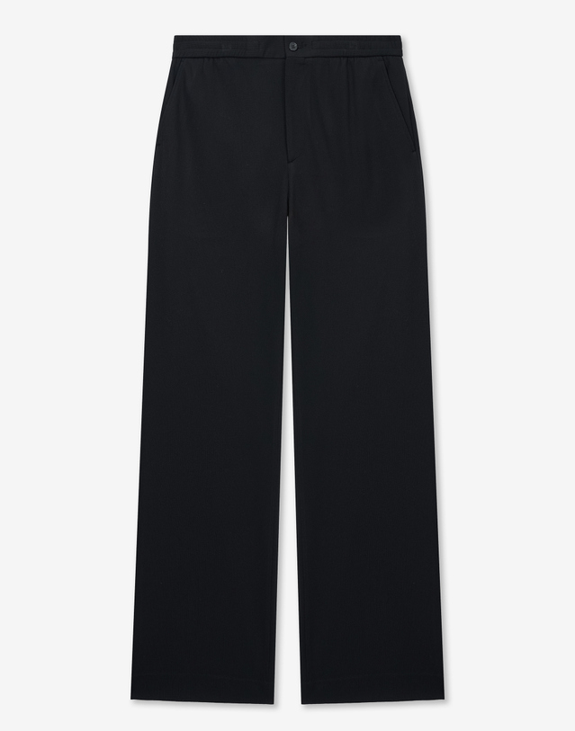티엔지티 Wide Ribbed Banding Pants (Black) 블랙 착용컷