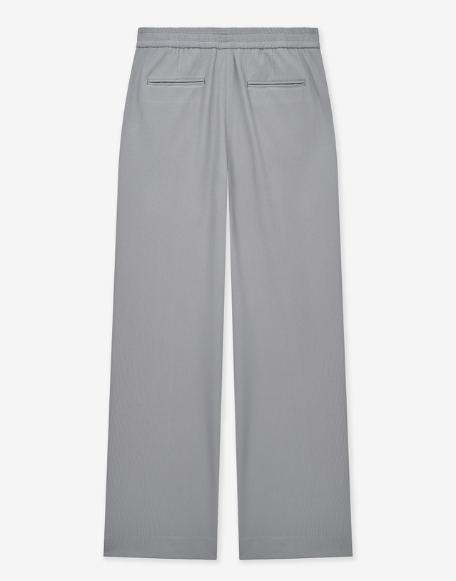 티엔지티 Wide Ribbed Banding Pants (Light Grey) 그레이 착용컷