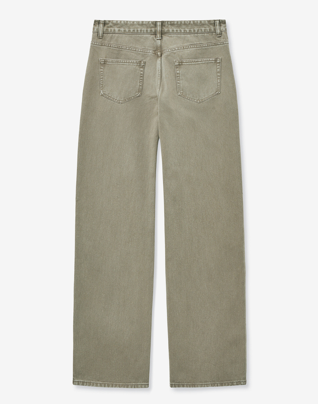 티엔지티 Lot.872 Straight Pigment Dyed Denim Pants (Washed Beige) 베이지 착용컷
