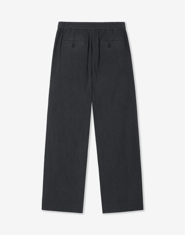 키노시타 바이 티엔지티 Kinoshita Seersucker Semi-Wide Pants (Grey) 그레이 착용컷