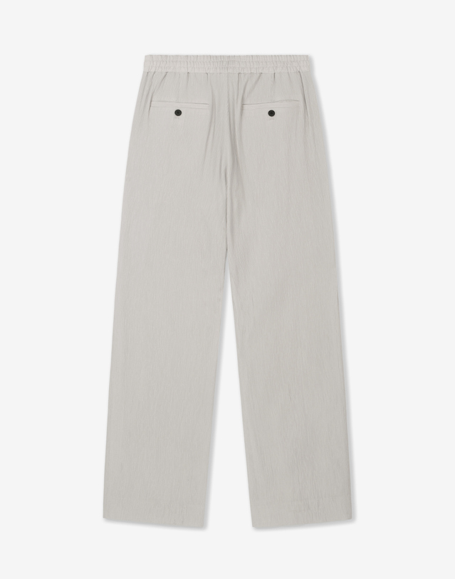 키노시타 바이 티엔지티 Kinoshita Seersucker Semi-Wide Pants (Light Beige) 베이지 착용컷