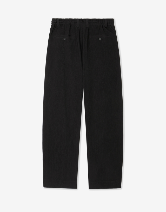 키노시타 바이 티엔지티 Kinoshita Seersucker Tapered Pants (Black) 블랙 착용컷
