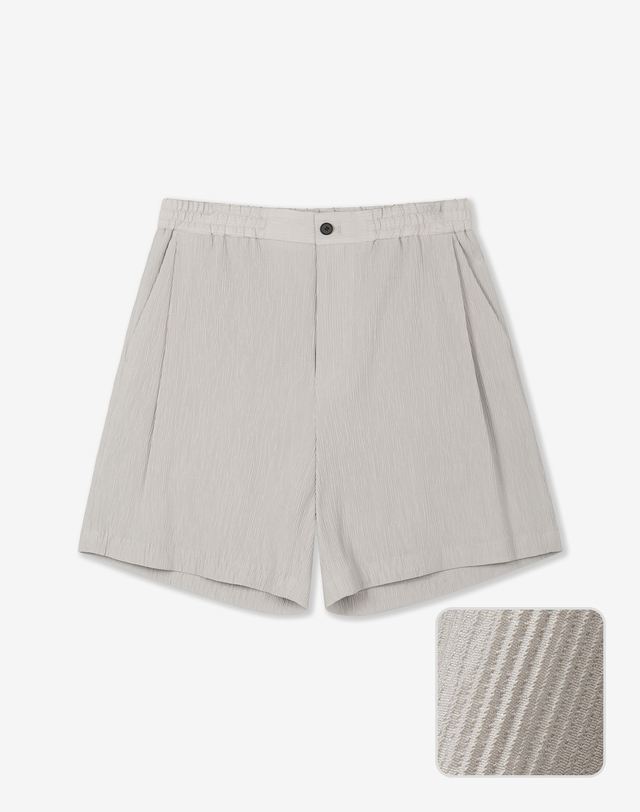 키노시타 바이 티엔지티 Kinoshita Seersucker Shorts (Light Beige) 베이지 착용컷