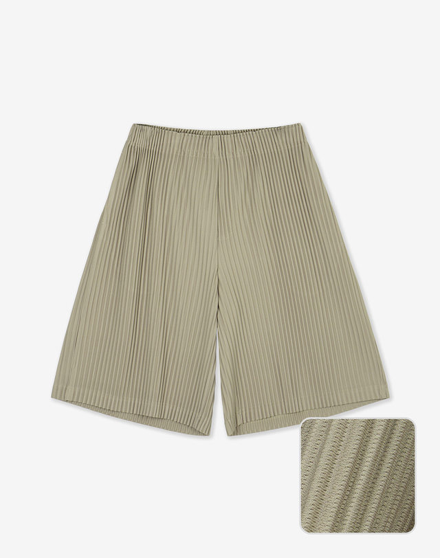 요요기 플리츠 바이 티엔지티 Yoyogi Pleats Shorts (Beige) 베이지 착용컷