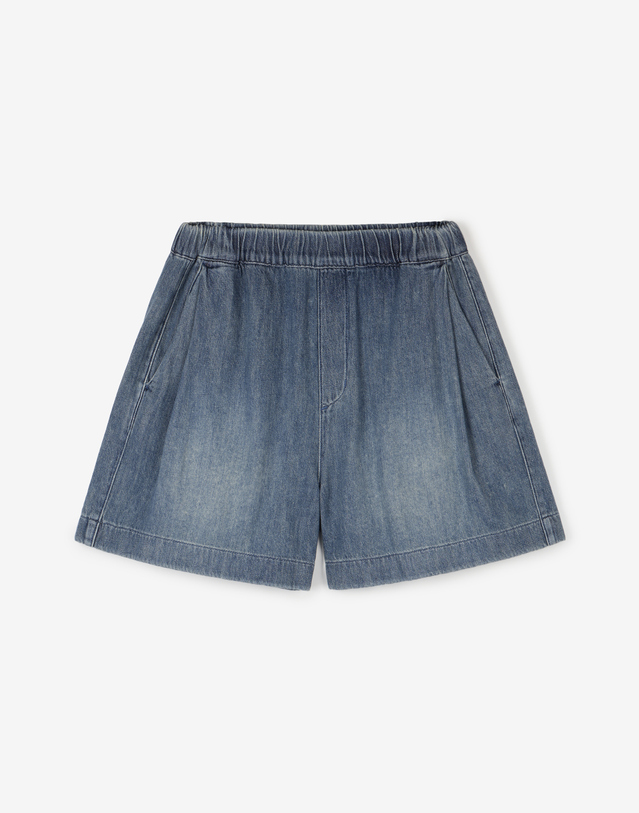 티엔지티 Lot.872h Summer Lightweight Denim Shorts (Greyish Blue) 블루 착용컷