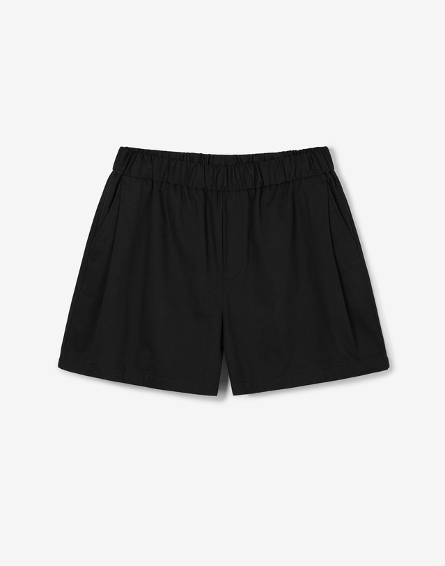 티엔지티 Cotton Elastic Waist Shorts (Black) 블랙 착용컷