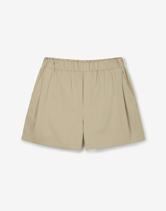 티엔지티 Cotton Elastic Waist Shorts (Light Beige) 베이지 착용컷