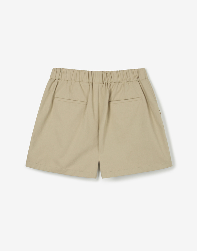티엔지티 Cotton Elastic Waist Shorts (Light Beige) 베이지 착용컷