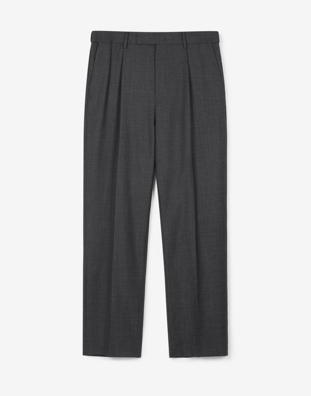 티엔지티 Wool Blend Comfort Tapered-Fit Pants (Charcoal) 그레이 착용컷