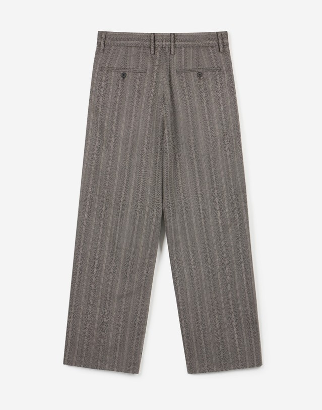 티엔지티 Wool Herringbone Wide-Leg Pants (Grey) 그레이 착용컷