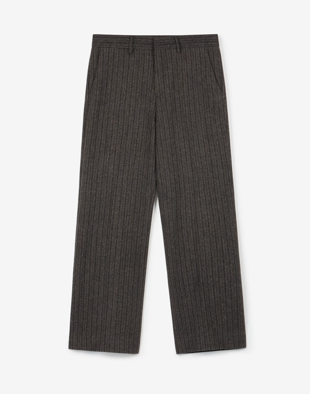 티엔지티 Redford Wool Herringbone Semi-Wide Pants (Grey) 그레이 상세