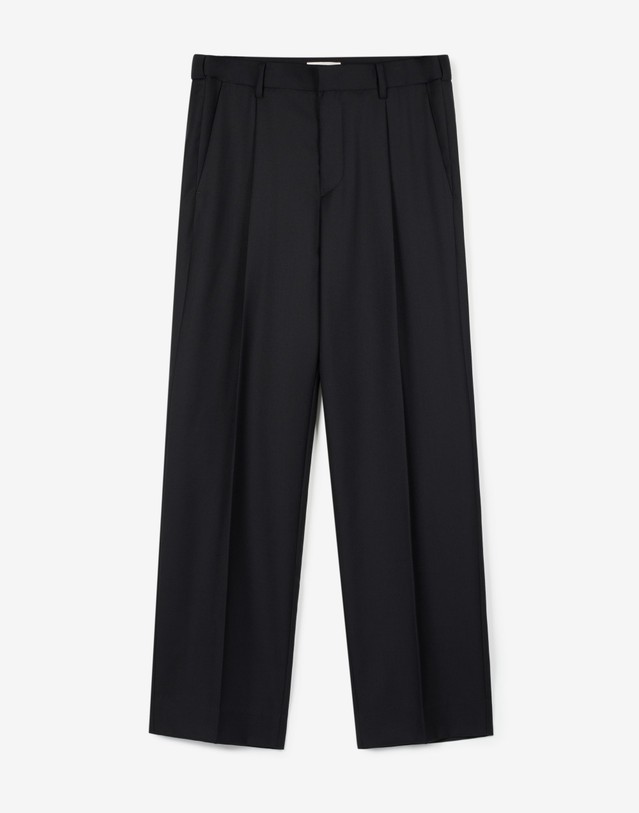 티엔지티 Wool Blend Comfort Semi-Wide Pants (Black) 블랙 착용컷