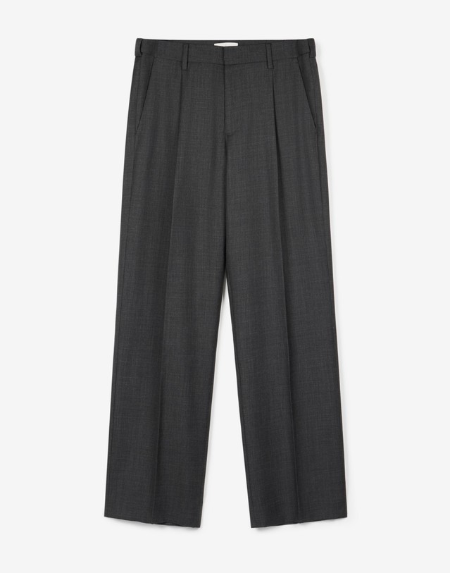 티엔지티 Wool Blend Comfort Semi-Wide Pants (Charcoal) 그레이 착용컷