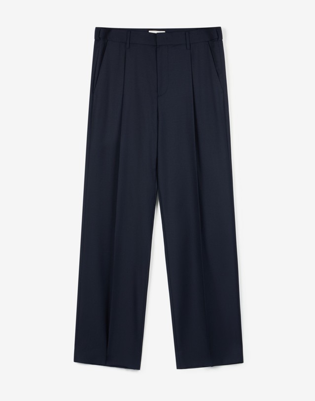 티엔지티 Wool Blend Comfort Semi-Wide Pants (Navy) 네이비 상세