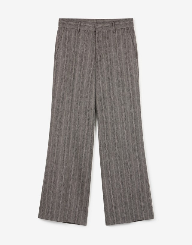 티엔지티 Wool Herringbone Flared Pants (Grey) 그레이 착용컷