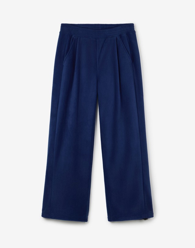 티엔지티 [UNI] Koenji Fleece Wide-Leg Pants (Blue) 블루 착용컷