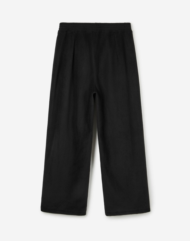 티엔지티 [UNI] Koenji Fleece Wide-Leg Pants (Black) 블랙 착용컷