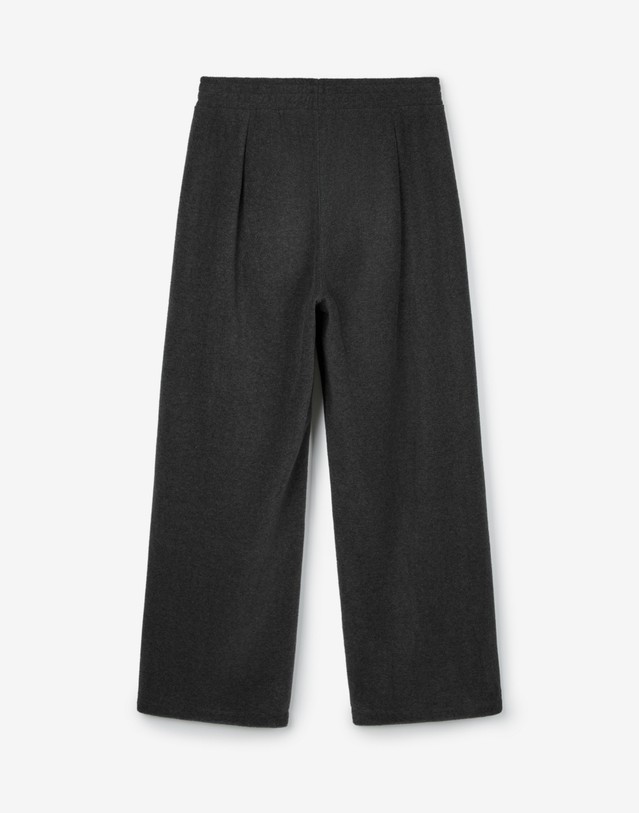 티엔지티 [UNI] Koenji Fleece Wide-Leg Pants (D.Grey) 차콜 그레이 착용컷