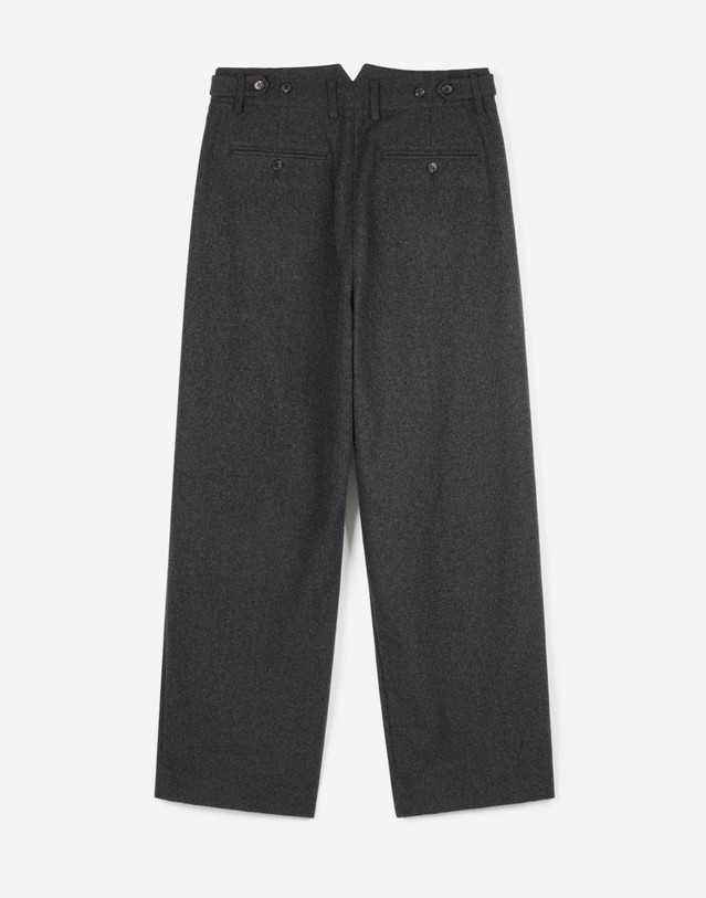 티엔지티 Two Tuck Wool Wide-Leg Pants (Charcoal) 차콜 그레이 상세